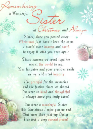 Picture of REMEMBERING SISTER AT CHRISTMAS CARD